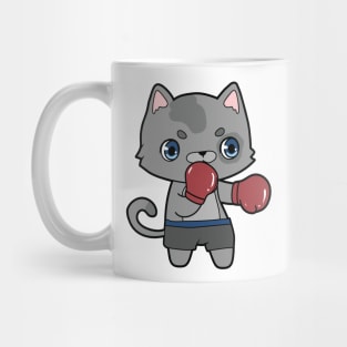 Cat at Boxing with Boxing gloves Mug